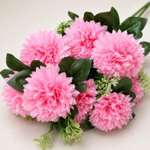 Handmade Artificial Medium 10 Patti Genda Rose Bunch | Available in 10 Colors | Home, Wedding & Event Décor