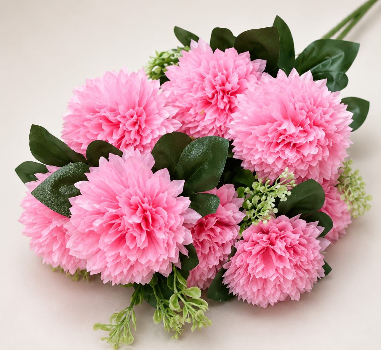 Handmade Artificial Medium 10 Patti Genda Rose Bunch | Available in 10 Colors | Home, Wedding & Event Décor