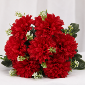 Handmade Artificial Large Genda 8 Patti Rose Bunch | Available in 13 Colors