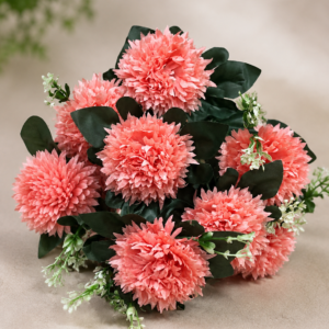 Handmade Artificial Chota cut Genda 12 Patti Rose Bunch – 4 Colors Available | Decorative Floral Bunch