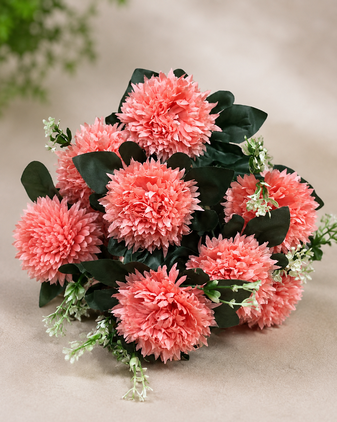 Handmade Artificial Chota cut Genda 12 Patti Rose Bunch – 4 Colors Available | Decorative Floral Bunch